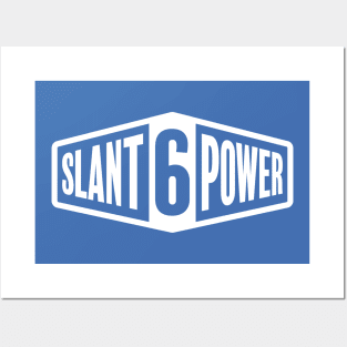 Slant 6 Power - White + Blue Posters and Art